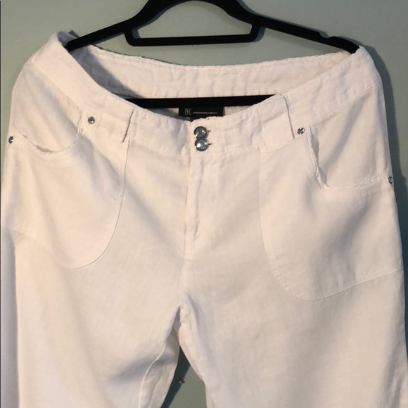 INC International Concepts White Linen Dress Pants - Picture 5 of 7